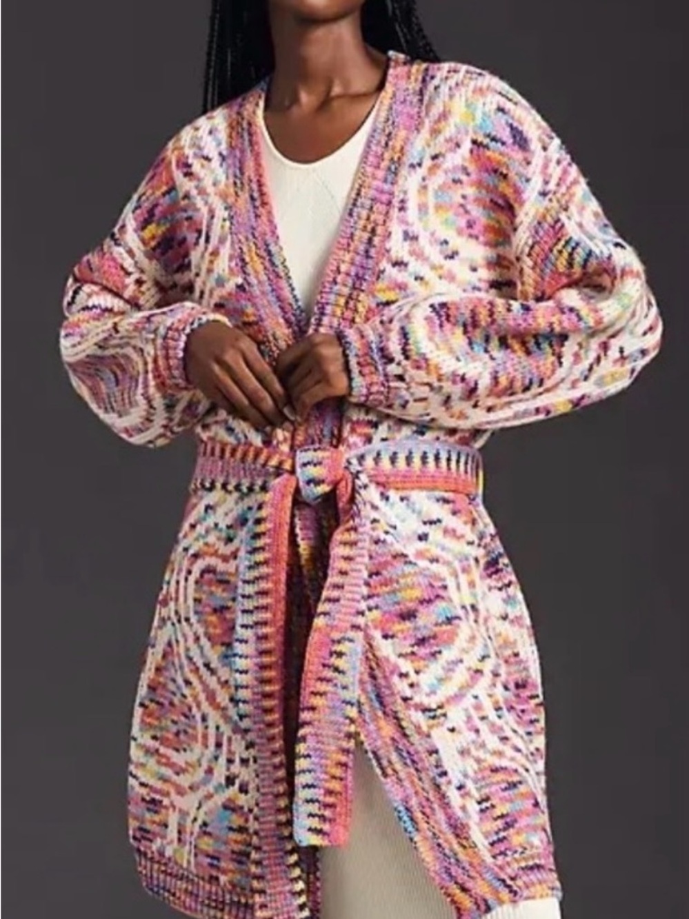 Farm Rio Wild Hearts Longline Cardigan Size Small Brand New with Tags MSRP $230